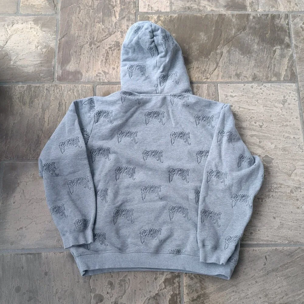 Revenge - All Over Embroidered Logo Hoodie (LARGE)